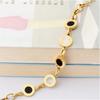 European and American Black and White Shell Titanium Steel Gold Plated Roman Numerals Bracelet Jewelry Adjustable Bracelet Bracelet