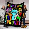 1pc SPRUNKI2 Theme Blanket - Digital Print, Polyester, Cozy for All Seasons, Perfect for Outdoor, Camping, and Travel