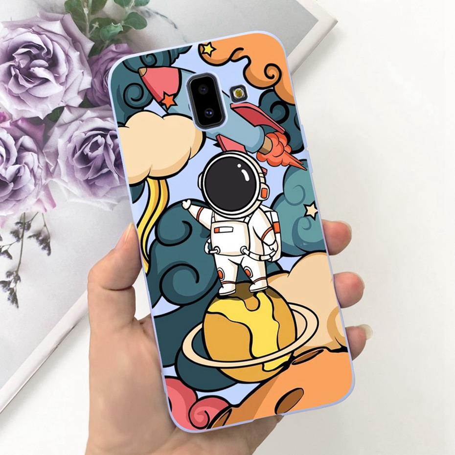 Handyhülle für Samsung Galaxy J6 Plus 2018 Niedliches Tier Cartoon Süßigkeitenfarbe Weiches Silikon TPU Hülle für Samsung J6 J 6 J6Plus