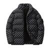 Unisex Thick Winter Cotton Puffer Jacket With Stand Collar Zip Front Casual Streetwear Men Women