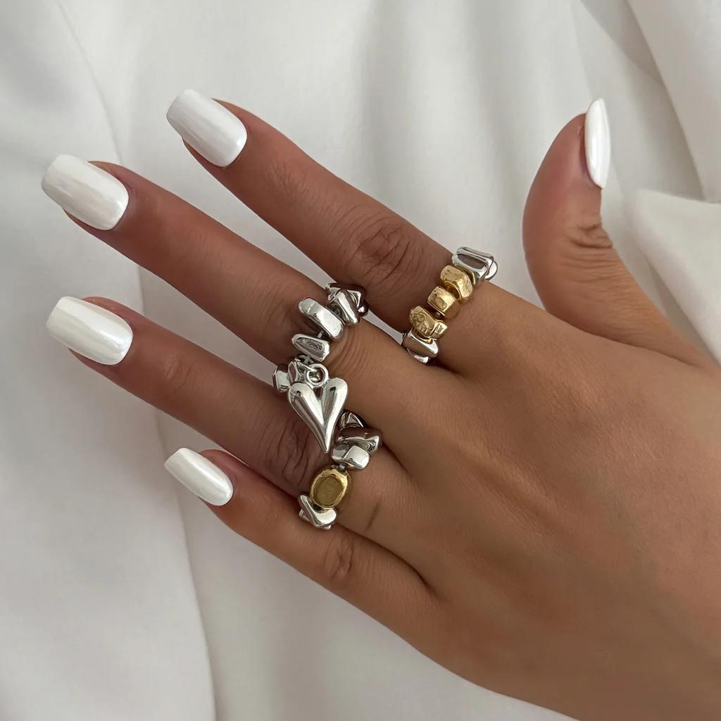 New Vintage Irregularity Unique Design CCB Bead Heart-Shaped Pendant Bracelet Sets for Woman Fashion Bracelet Jewelry Holiday