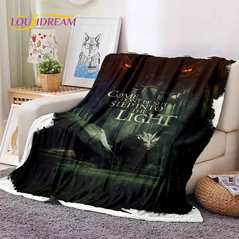 L-Lord of The Rings H-Hobbit Movie Soft Blankets,Keep Warm Throw Blanket Comfortable Blanket for Picnic Beds Sofa Home Bedroom