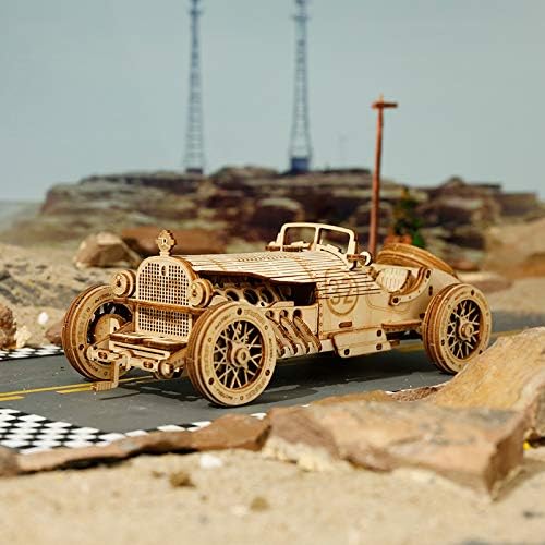 Tsukurundesu® 3D Wooden Puzzle Ornament Series (Racing Car) with Japanese Instructions