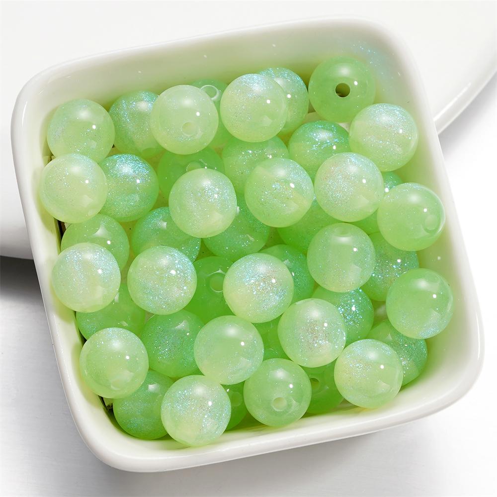 10pcs/lot 10mm Colorful Resin Round Bead Charm Spacer Loose Beads for DIY Handmade Necklace Jewelry Making Findings Accessories
