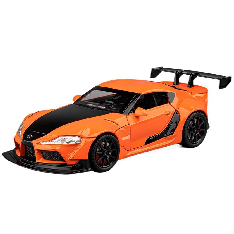 Simulation 1/22 Toyota Supra Alloy Classic Sports Car Model Diecast Children's Toy Vehicle Birthday Gift Collection Miniature Voiture