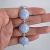Blue Lace Agate Bracelet, 925 Sterling Silver Bezel Bracelet, Wedding Gift, Round Agate Bracelet, Handmade Bracelet, Gift for her