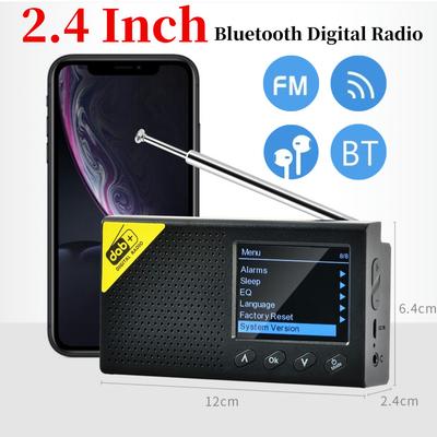 Tragbares digitales Radio Bluetooth-kompatibel 5,0 DAB/FM Empfänger Rundfunk Player Wiederaufladbare Leichte Stereo Radio