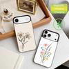 Nordische Einfache Wandkunst Vintage Blumen Handyhülle Für iPhone17,16,15,14,13,12,11 Plus,Für Magnetische Kabellose Ladeabdeckung