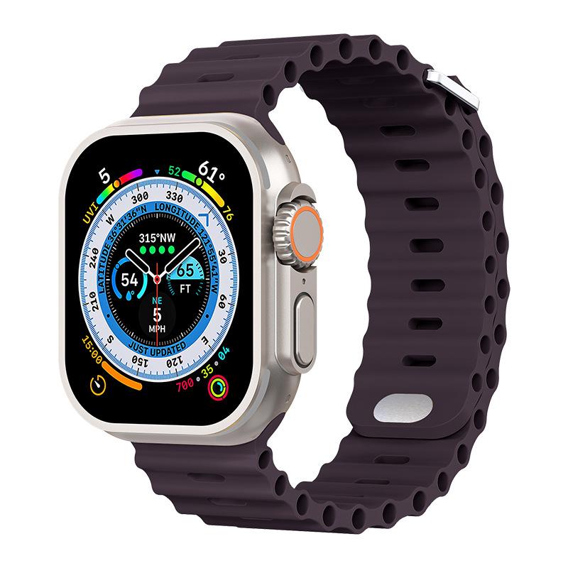 Ocean Armband für Apple Watch Ultra 3 2 Band 49mm Serie 45mm 41mm 46mm 42mm 40 44mm Silikon Uhrenarmband iWatch 11 10 9 8 7 6 5 SE2