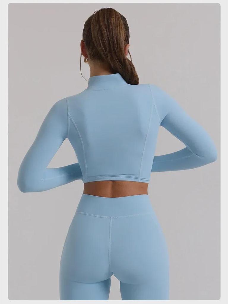 Damski kardigan z długim rękawem, kurtka do jogi: Odzież fitness i rekreacyjna na zewnątrz