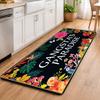 Gangsta'S Paradise Floral Doormat  Material Machine - Washable Entrance Rug, Durable & Stain - Resistant. Suitable For Front D