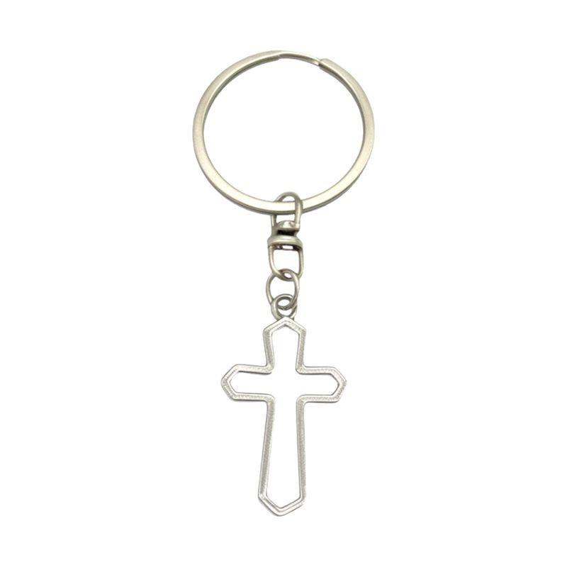 Keychain Hollow Cross Pendant Keychain Party Gift