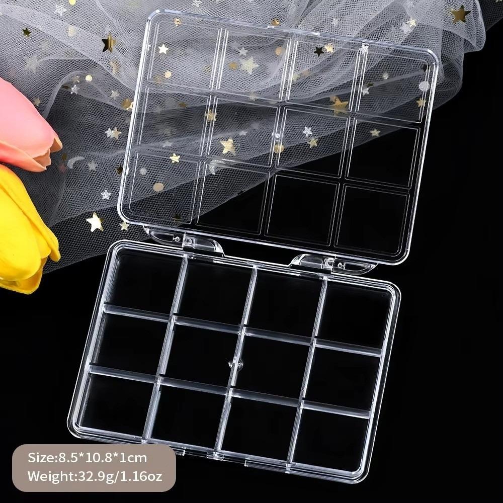 Divider Nail Art Storage Box 12/15/24Grids Container for Jewelry Gifts Empty Storage Box