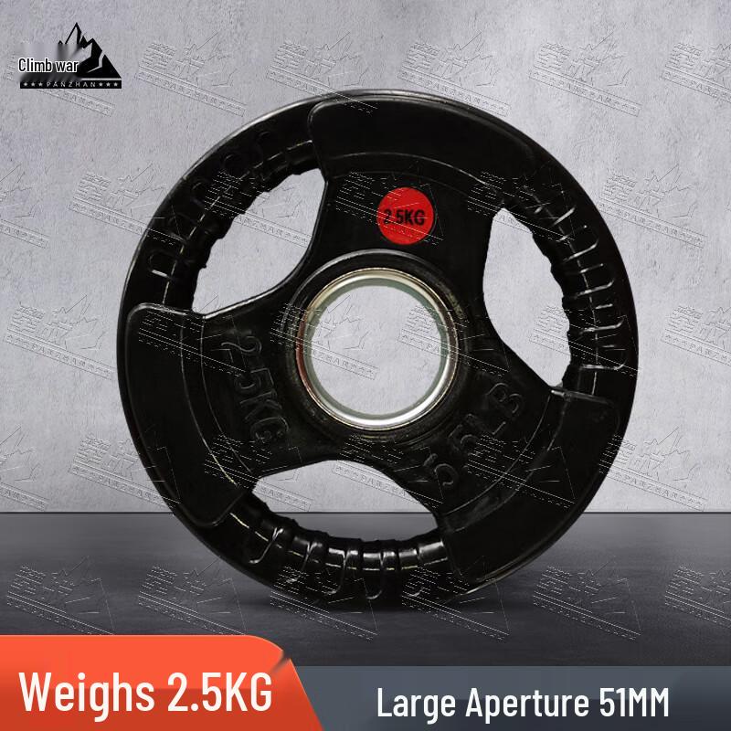 Panzhan 51mm Rubber-Coated Cast Iron Barbell Plate