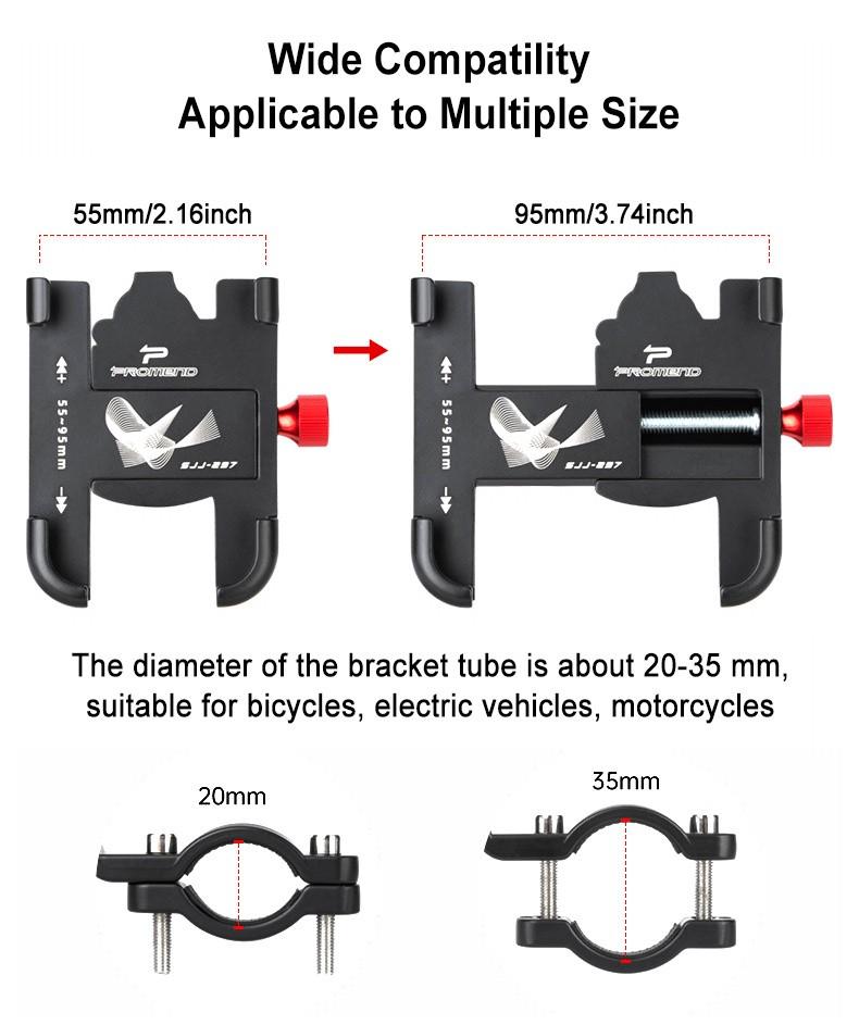 Bicycle Bike Aluminum Alloy Mobile Phone Holder For Handlebar Handle Bar Scooter