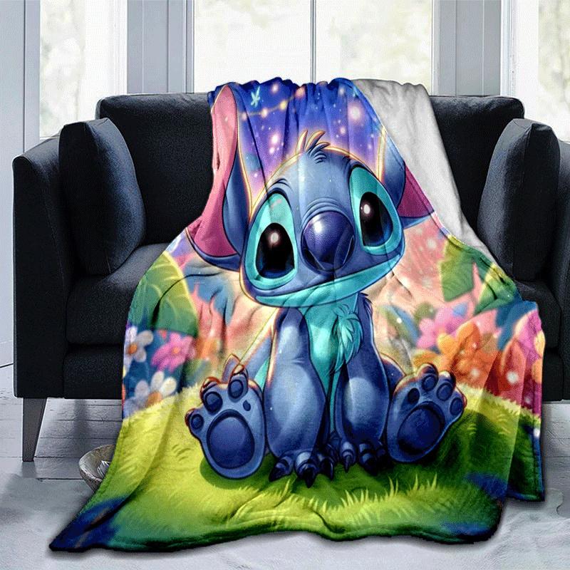 

1pc Stitch Printing Blanket - Soft, All-Season Throw for Living Room, Bedroom,Travel 80cmx120cm(31inx47in)