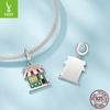 Coffee House Tag S925 Sterling Silver Beads Diy Bracelet Necklace Accessories