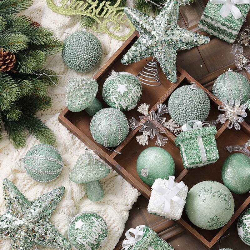 Shatterproof Christmas Tree Hanging Pendants Shimmering Baubles for Holiday Decoration Indoor and Outdoor Ornament