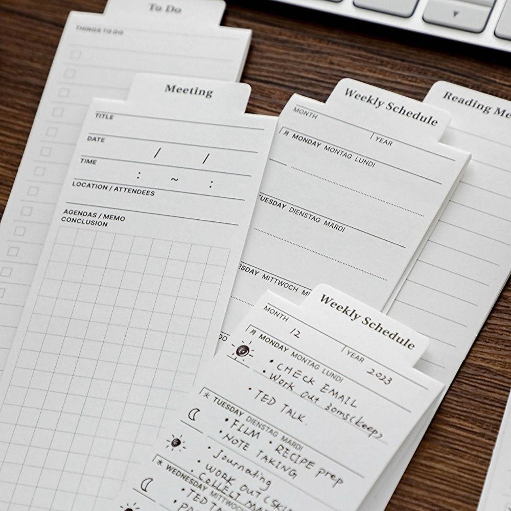 Daily Weekly Planner Memo Pads Bookmark Type Note Pad Kawaii Note Paper  Students