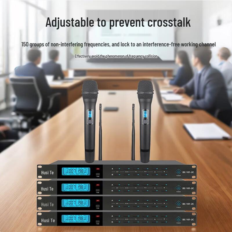 Huste DC-101-2C Kabelloses Dual-Handmikrofon-System (CN-Version)