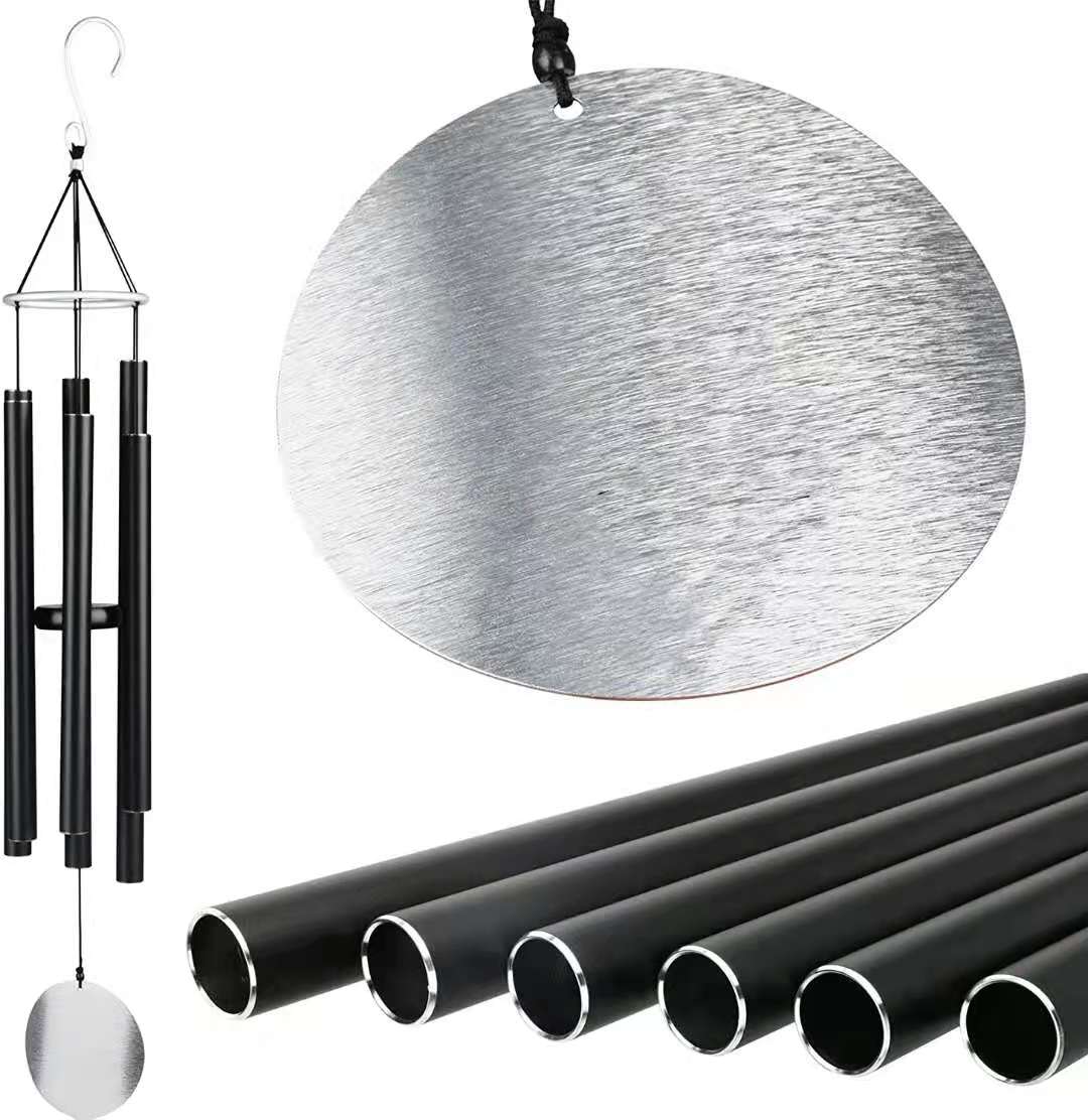 Large Outdoor Metal Wind Chimes with Deep Tone Metal Crafts Product (Black,45inche) чёрный