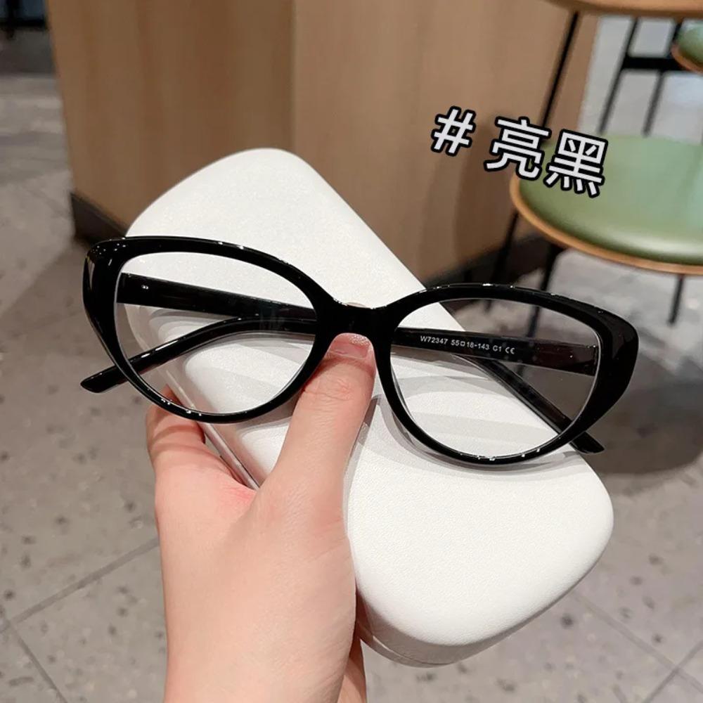 2025 Prescription Glasses New Stylish Cat Eye TR90 Frame For Women Bare Face And Internet Fame, Can Be Equipped With