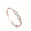 Alloy Bracelets Woman Bangle Zircon for Woman Golden Love Crystal Wedding Feminina Luxury Jewellery Gifts