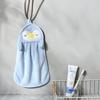 Hangable Coral Fleece Hand Towel Cartoon Animal Hand Towel Kitchen Bathroom Absorbent Towel Handkerchiefs