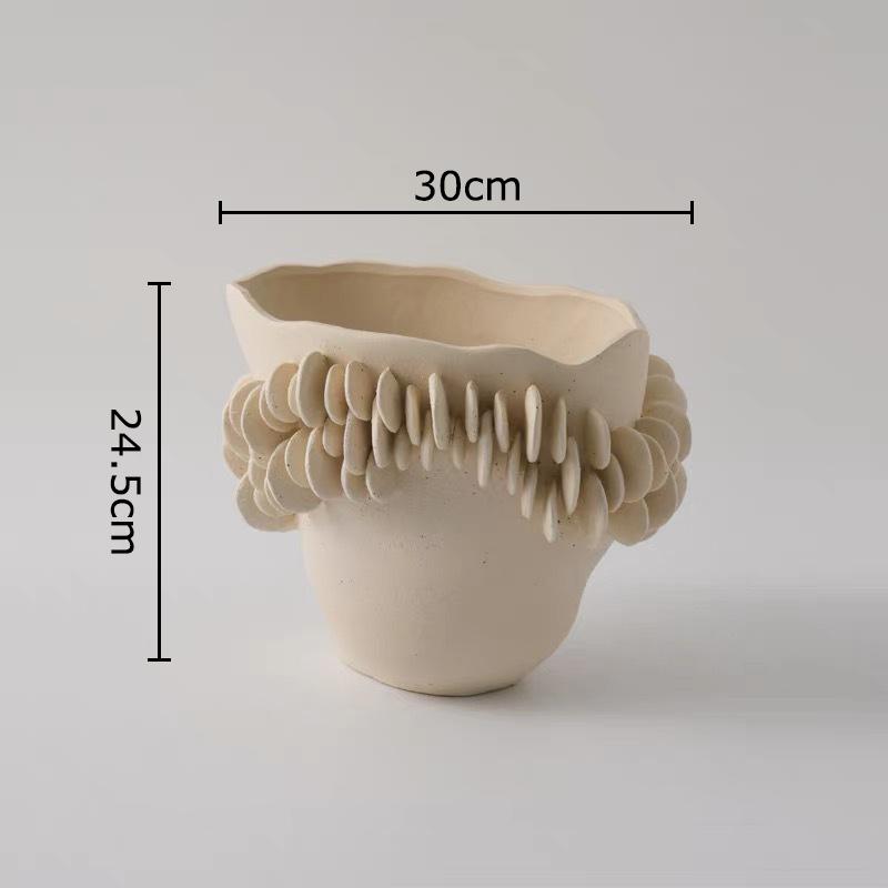 

Creative Wreath Edge Ceramic Vase Artwork Flower Pots Desk Decoration Flower Arrangement Floral Vases Room Aesthetic Decor