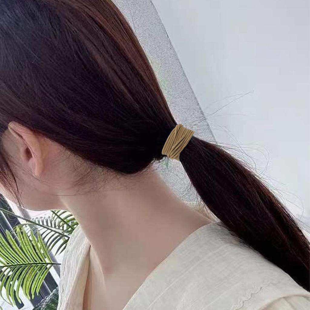 Bohemian 24-Piece Hair Ties Set - High Elastic Elegant Ponytail Accessories & Bracelets