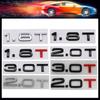 3D Premium 2.0 T 2.0T 3.0 T 3.0T 1.9T Letters for Car Engine Hood Fender Trunk Tail Rear Decal Emblem Badge Sticker