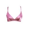 SilRiver Silk Satin Triangle Wireless Bra Women's (Small, Purple)