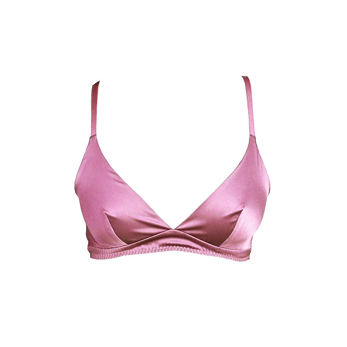 

SilRiver Шелковый Сатиновый Треугольный Беспроводной Бюстгальтер Женский (Средний, Фиолетовый) фиолетовый