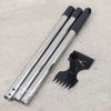 Weed Puller Tool 2 in 1 Manual Hand Rake for Uprooting Driveway Weeding 3 Section Handle