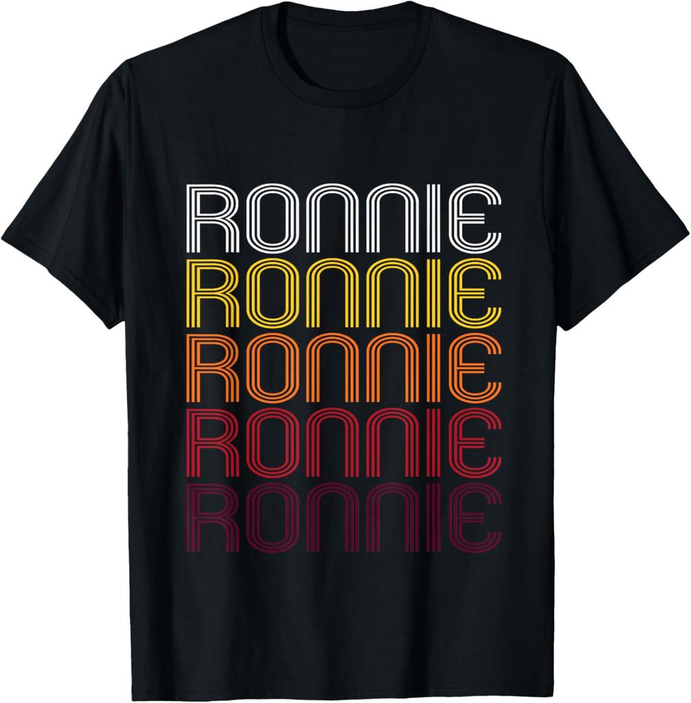 Ronnie Retro Wordmark Pattern - Vintage Style T-shirt T-Shirt