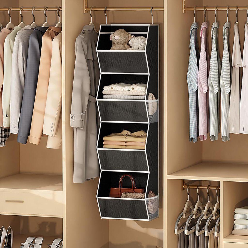 Modern Multicompartment Closet Hanging Bag With Large Capacity For Bedroom Storage And Shoes