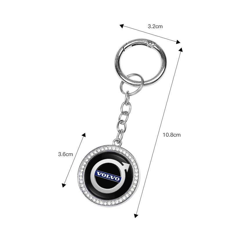 Car Logo Key Chain Pendant Keyring Metal Keychain For Volvo ES90 EC40 EX40 EM90 XC90 V90 V60 XC60 V40 S80 S60 S90 C40 XC40 V70 X