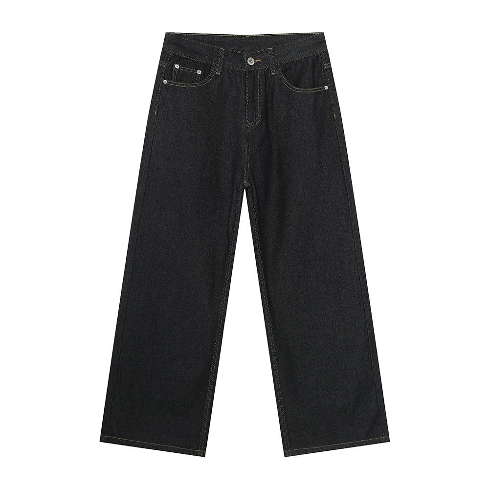 | Drop Loose Wide Legs Original Cow Cleanfit Casual Straight Jeans Versatile Tide