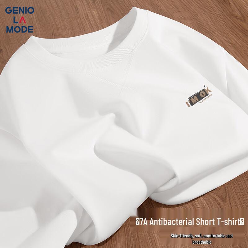 GENIOLAMODE Men s Summer Crew Neck Short Sleeve T-Shirt 2XL