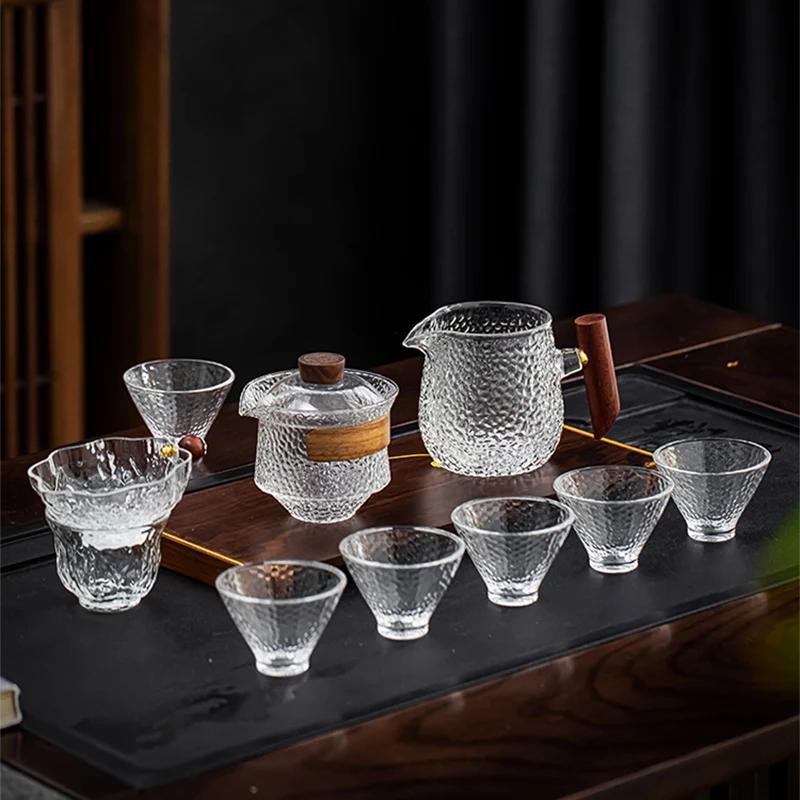 High Temperature Resistance Glass Teapot With Anti-scalding Handle Office Used Tea Cup Transparent Kettle