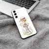 Sarah K-Kay Girl Colorful Soft Silicone phone Case for Samsung Galaxy A73/A71/A72/A70/A53/A52/A51 - Black