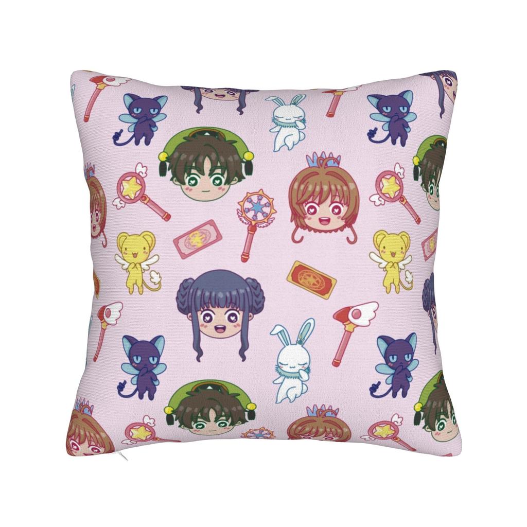 Cardcaptor Sakura Flower Pillowcase Polyester Cushion Cover Decoration Anime Cartoon Pillow Case Cover Home Wholesale 45*45cm