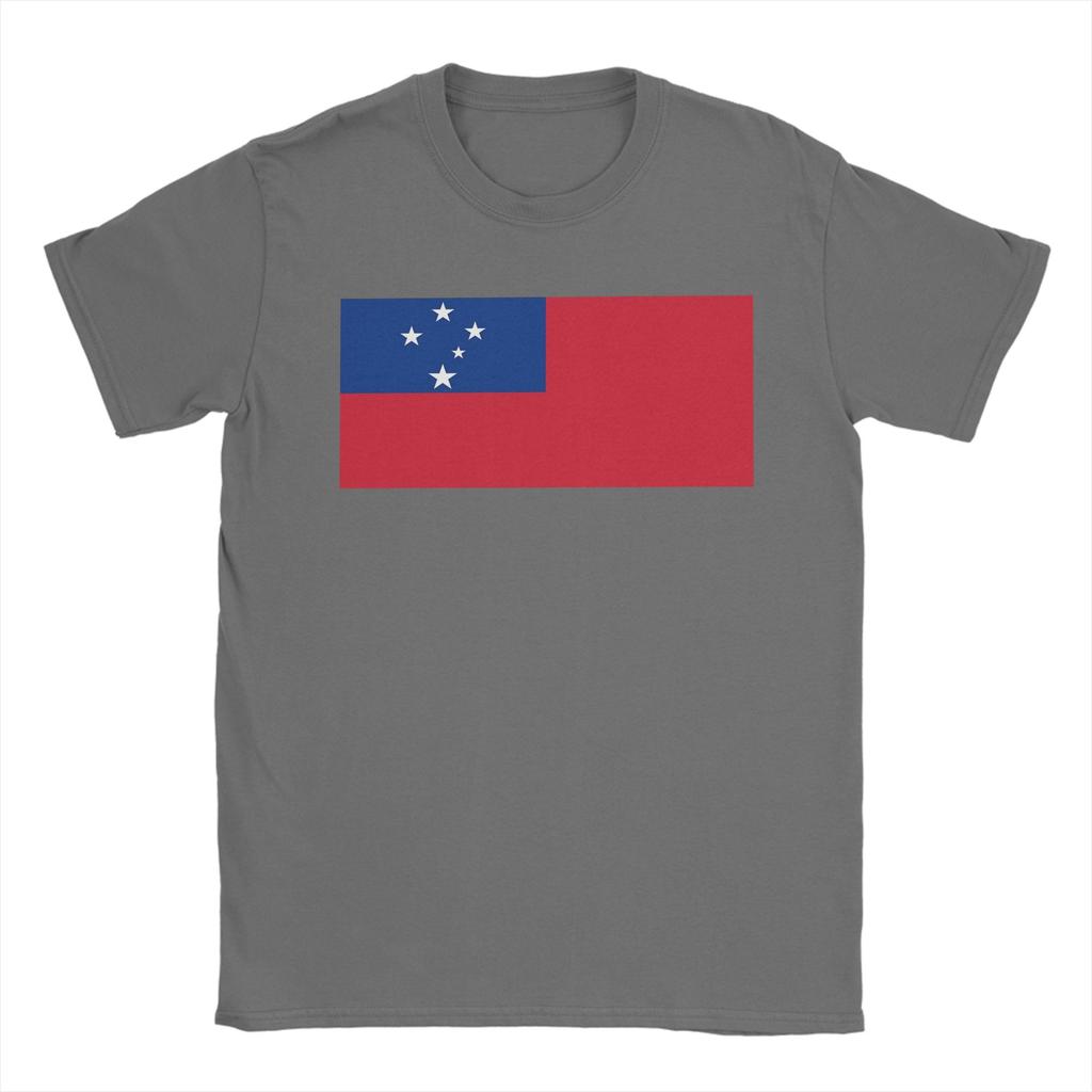 Samoa Flag T Shirts Unisexs Cotton Fashion TShirts Round Neck Tee Shirt Short Sleeve Clothes Printed