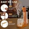 Removable Glass Incense Burner for Sticks Wooden Base Incense Candle Stand  Home Decor