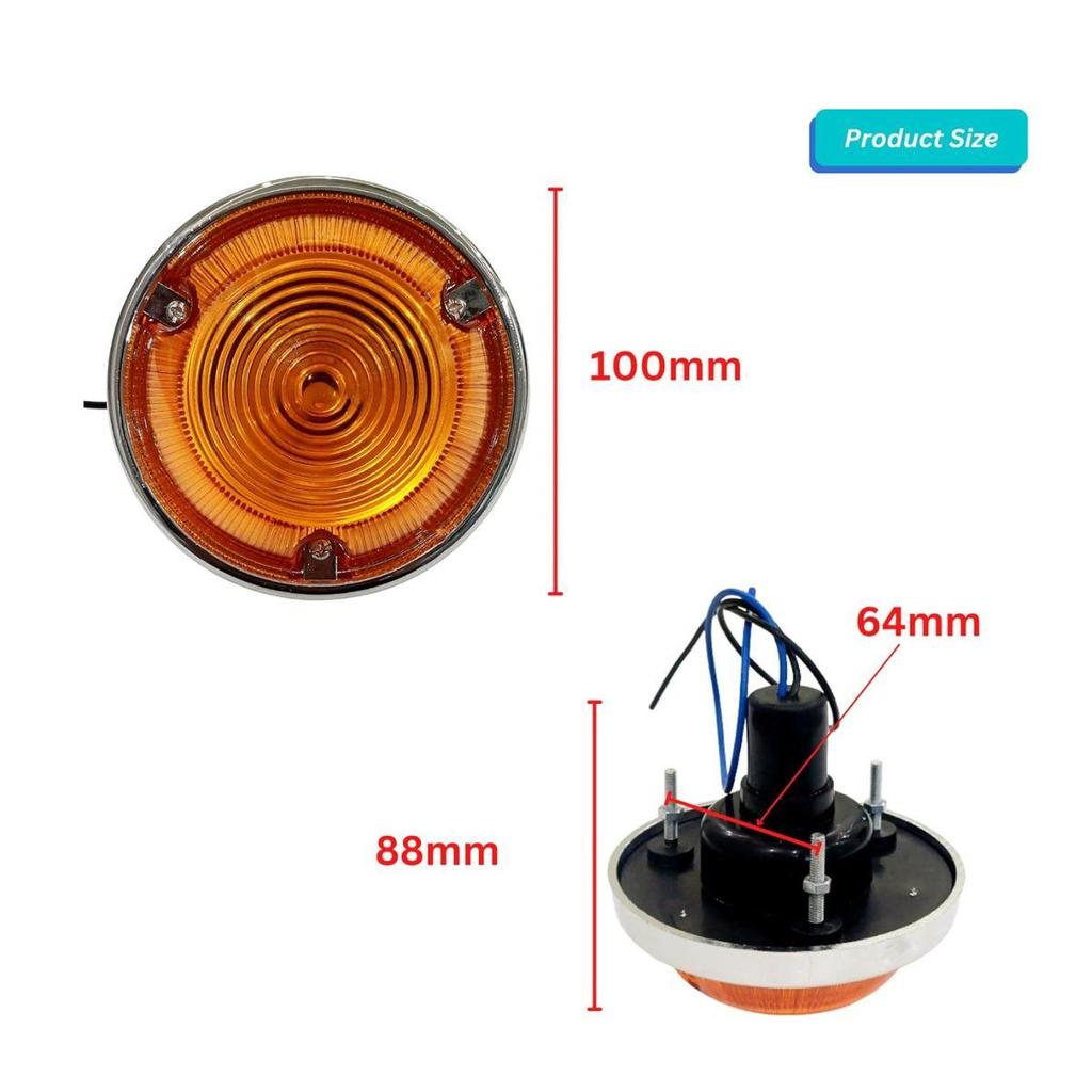 Round Vintage Tail Lights 2PCS – 12V Waterproof Stop Turn Brake Running Lights with Chrome Finish for Trucks, Trailers & RVs