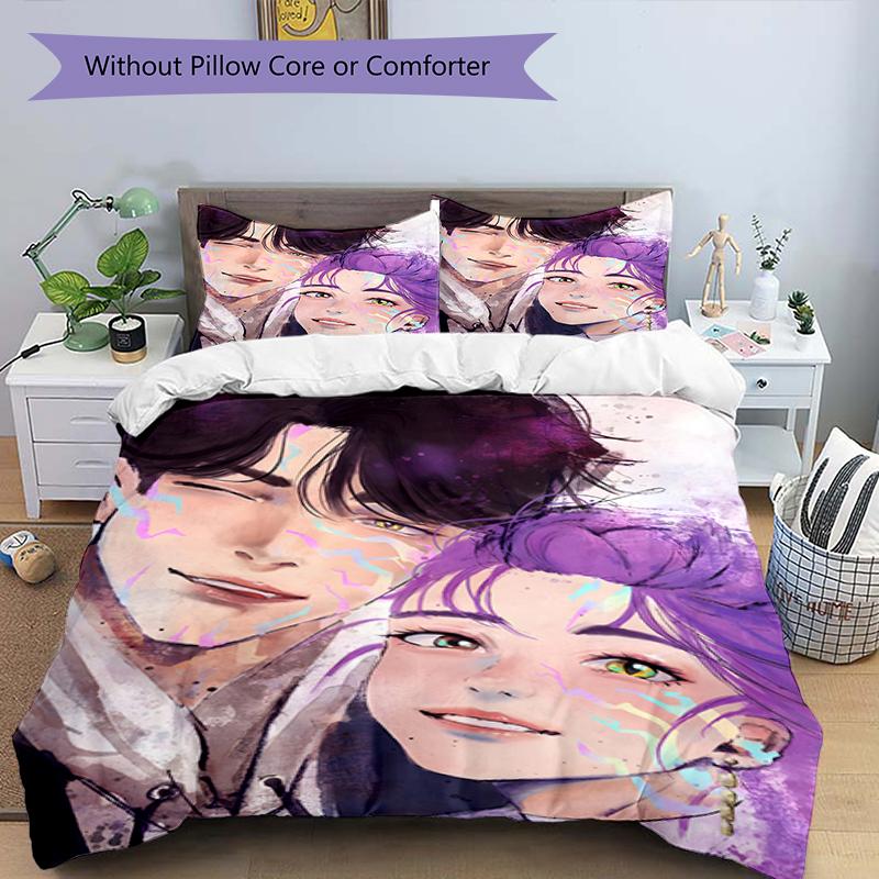 3pcs KPop Demon Hunters26 Design Cover Set - HD Printed Bedding with 1 Cover and 2 Pillowcases - Perfect for Home and Dorm Decor
