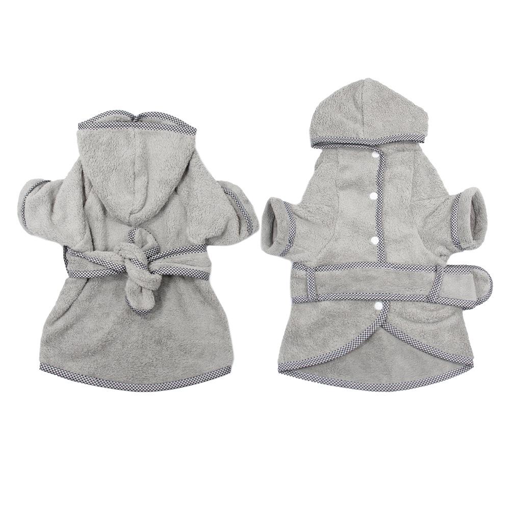 Wind Coral Fleece Pet Absorbent Bathrobe Bathrobe Dog Cat Universal Home Pajamas Winter Warmth