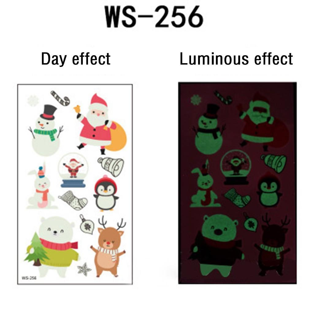 Autocolante Luminoase Crăciun Om de Zăpadă Simulare Față Autocolante Fluorescente Desene Animate Autocolante Geam Decorare