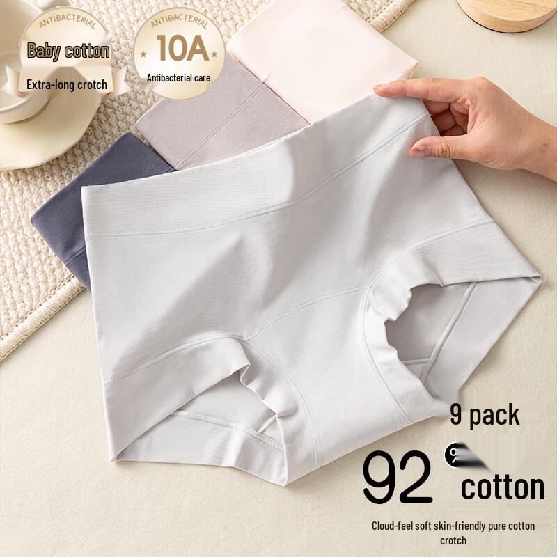 LANGSHA Women's 80S Pure Cotton High-Waist Boxer Briefs 3-Pack