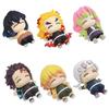 6Pcs/1Set Demon Slayer Anime Model Kamado Tanjirou Agatsuma Zenitsu Inosuke Doll Playthings Kyoujurou Belly Filling Ornaments Tengen